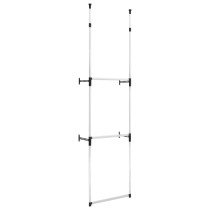 Telescopic Wardrobe System with Rods Aluminium