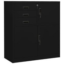 Office Cabinet with Planter Box Anthracite 90x40x125 cm Steel
