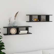 Wall Shelf 2 pcs White 105x18x20 cm Engineered Wood