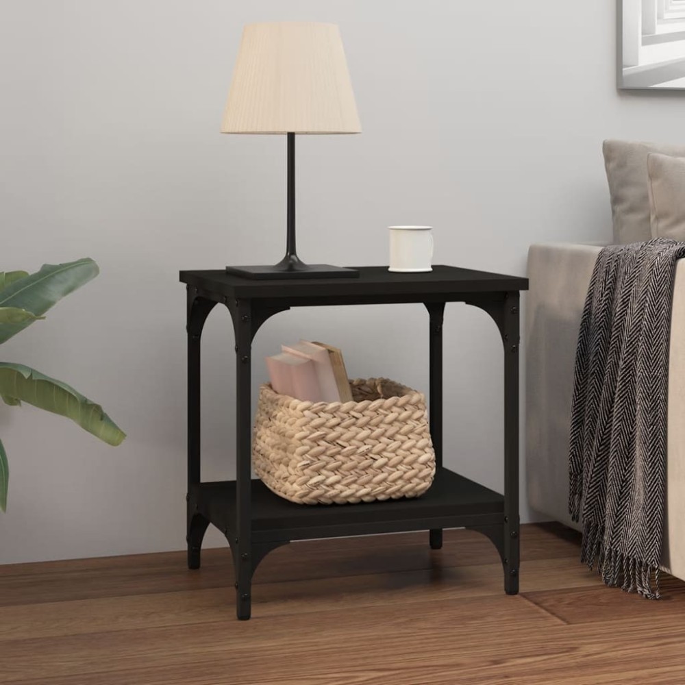 Side Table Smoked Oak 40x30x42 cm Engineered Wood