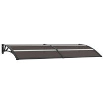 Door Canopy Grey and Transparent 150x80 cm PC
