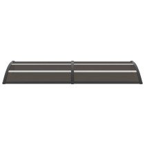 Door Canopy Grey and Transparent 150x80 cm PC