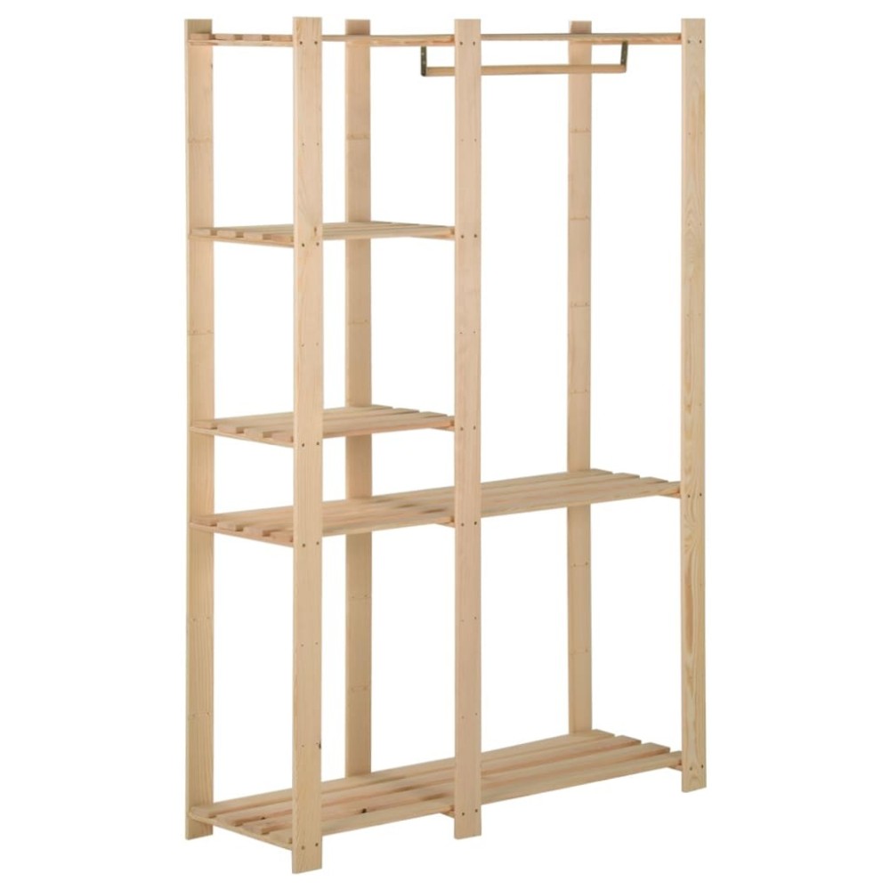 Clothes Rack 110x38x170 cm Solid Pinewood