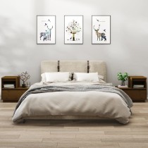 Bedside Cabinets 2 pcs White 60x34x51 cm Solid Wood Pine