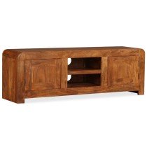 TV Cabinet Solid Wood with Honey Finish 120x30x40 cm