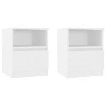 Bed Cabinets 2 pcs High Gloss Black 40x40x50 cm Engineered Wood
