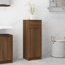 Bathroom Cabinet Brown Oak 32x34x90 cm Engineered Wood