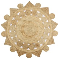 Handmade Rug Braided Jute...