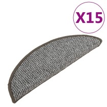 Carpet Stair Treads 15 pcs Grey 65x21x4 cm