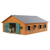 Kids Globe Farm Stables with 7 Boxes 1:24 610595