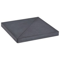 Sonnenschirm-Gewichtsplatte Schwarz Granit Quadratisch 15 kg