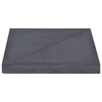 Sonnenschirm-Gewichtsplatte Schwarz Granit Quadratisch 15 kg