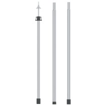 Telescopic Tarp Poles with Length of 102-260 cm 2 pcs Aluminum