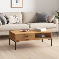 Coffee Table Black 90x50x35 cm Solid Pinewood
