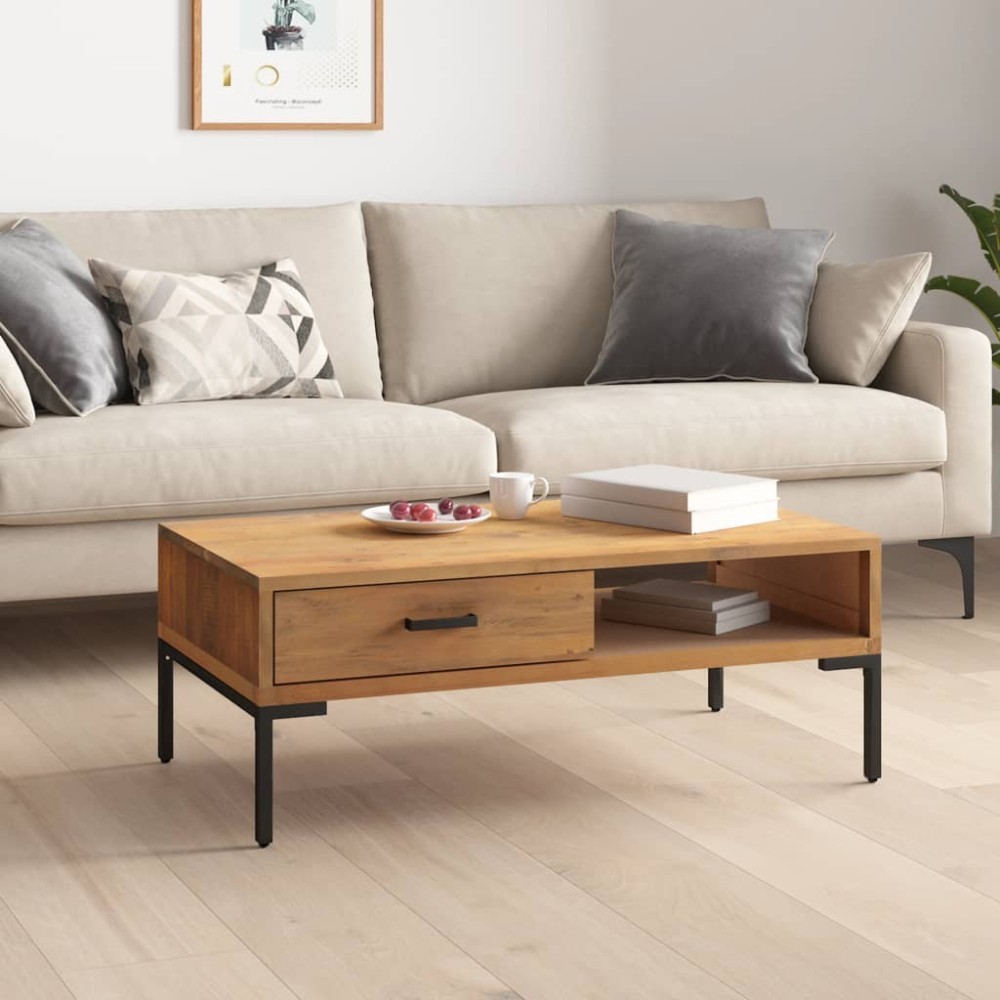 Coffee Table Black 90x50x35 cm Solid Pinewood