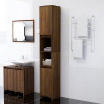 Badezimmerschrank Hochglanz-Weiß 30x30x183,5 cm Holzwerkstoff