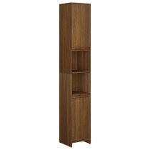 Badezimmerschrank Hochglanz-Weiß 30x30x183,5 cm Holzwerkstoff