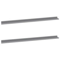 Wall Shelves 2 pcs Concrete Grey 40x9x3 cm