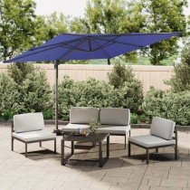 Cantilever Umbrella with Aluminium Pole Azure Blue 400x300 cm