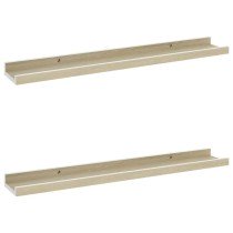 Wall Shelves 2 pcs Concrete Grey 40x9x3 cm