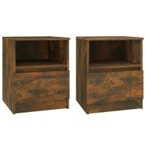 Bed Cabinets 2 pcs High Gloss Black 40x40x50 cm Engineered Wood