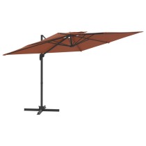 Double Top Cantilever Umbrella Terracotta 300x300 cm