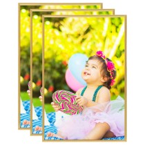 Photo Frames Collage 3 pcs for Wall Bronze 40x40cm MDF