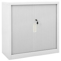 Schrank mit Schiebetür Weiß 90x40x90 cm Stahl