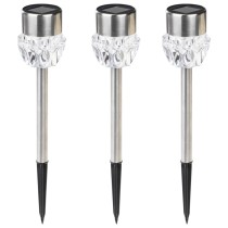 HI Solar LED Path Light Sticks 3 pcs Crystal