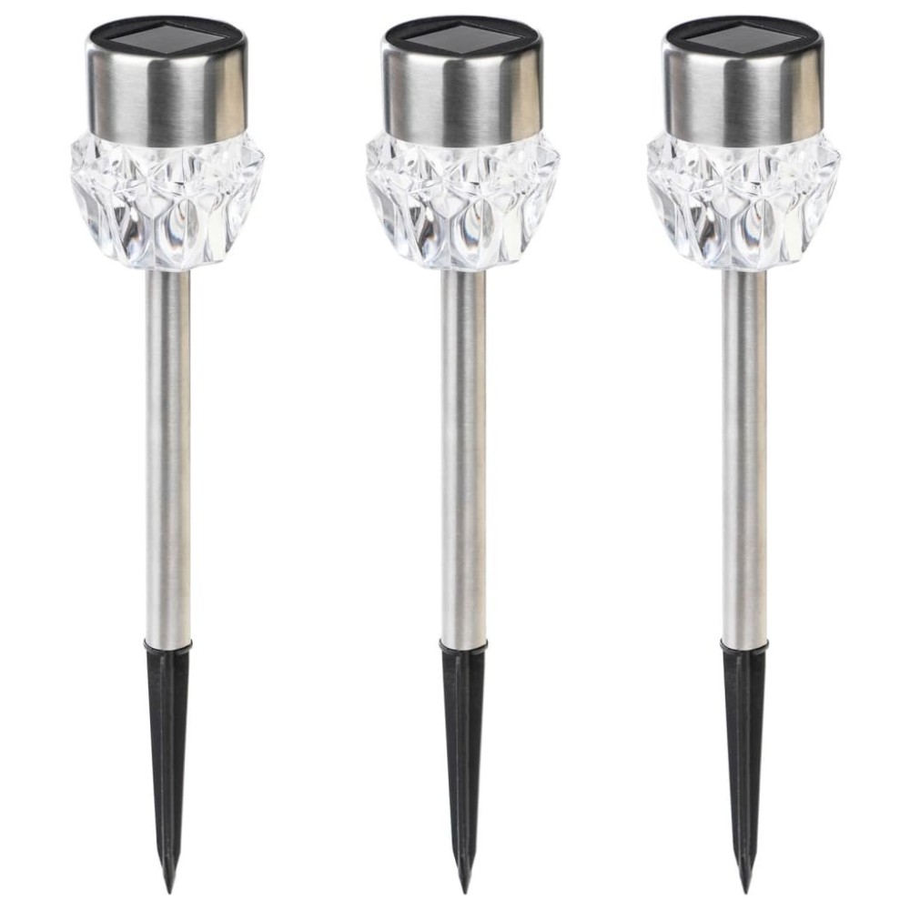 HI Solar LED Path Light Sticks 3 pcs Crystal