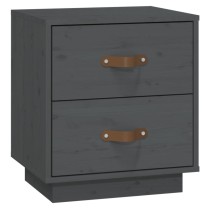 Bedside Cabinet Black 40x34x45 cm Solid Wood Pine