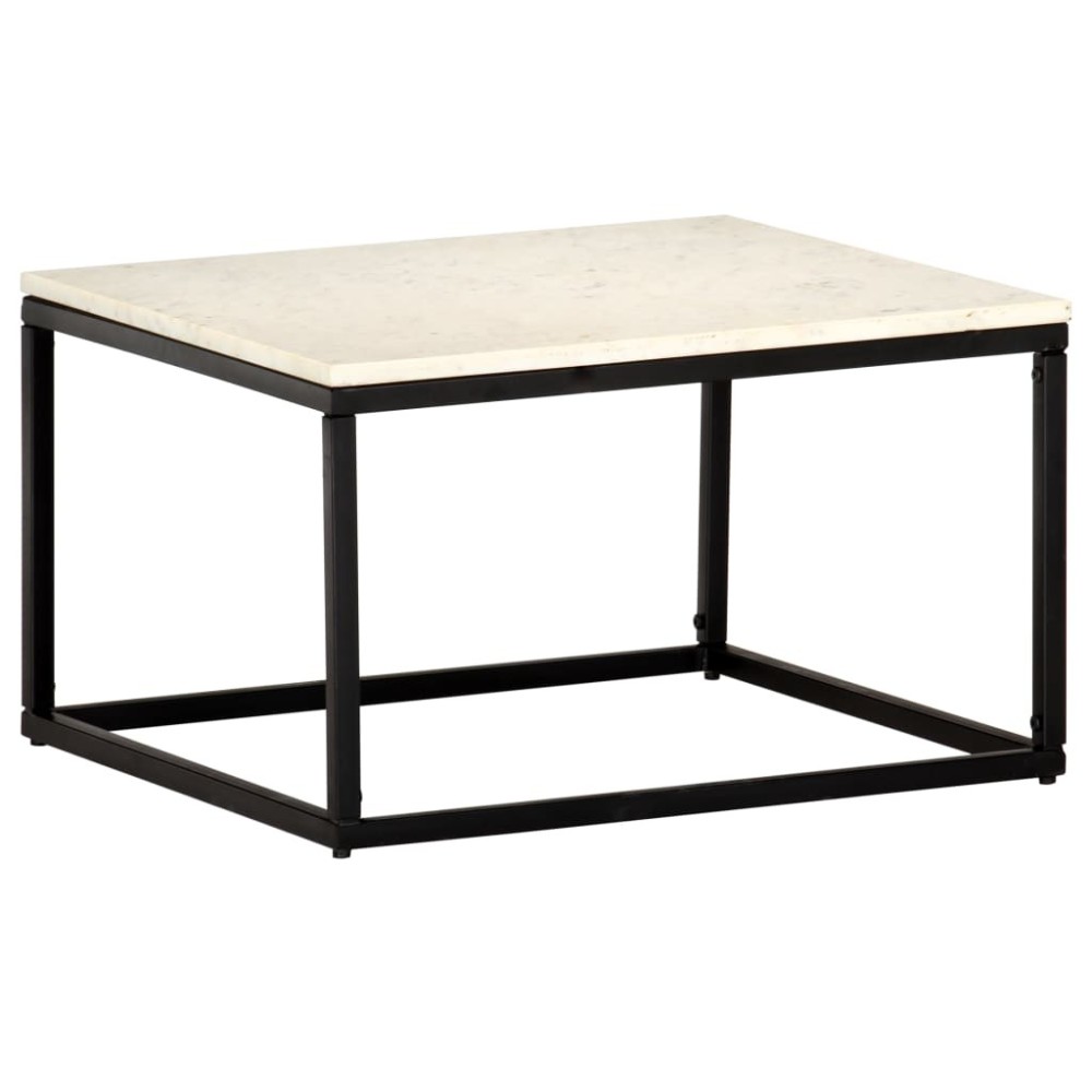 Coffee Table Green 60x60x35 cm Real Stone with Marble Texture