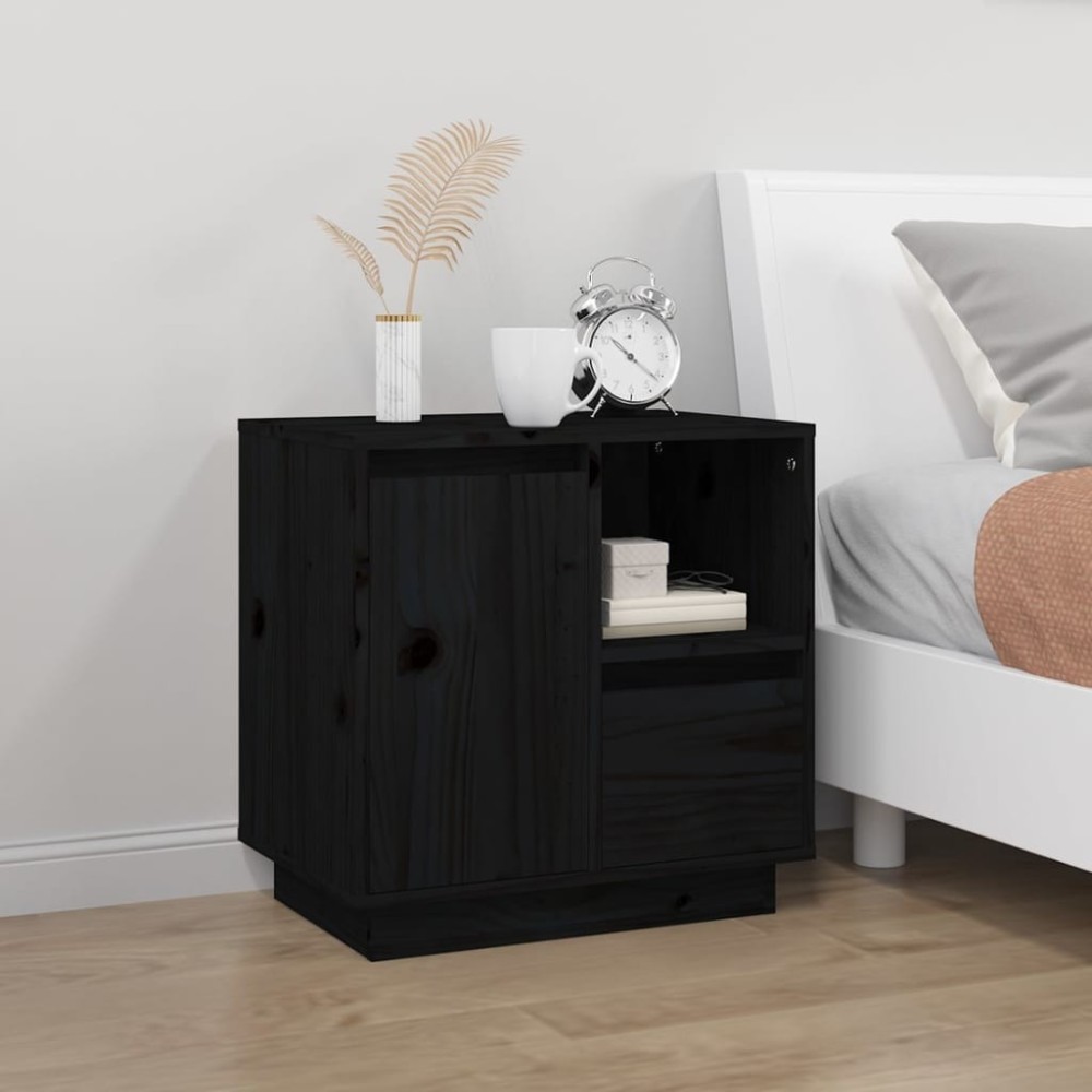 Bedside Cabinets 2 pcs Grey 50x34x50 cm Solid Wood Pine
