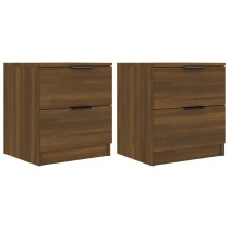 Bedside Cabinets 2 pcs Smoked Oak Engineered Wood