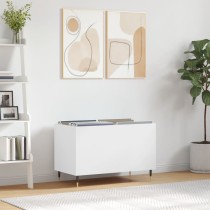 Record Cabinet White 74.5x38x48 cm Engineered Wood