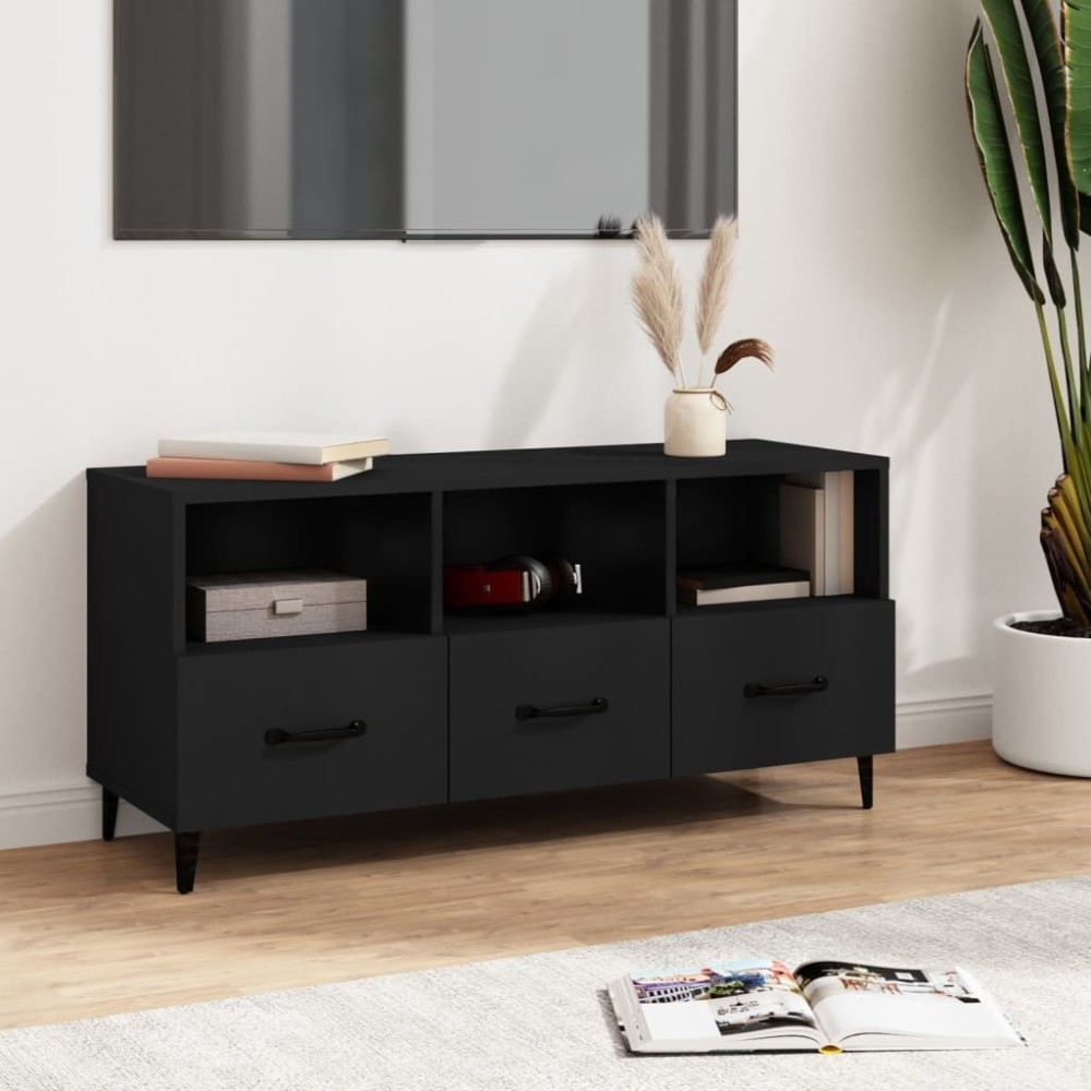 TV Cabinet Brown Oak 102x35x50 cm Engineered Wood
