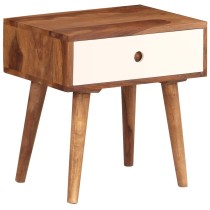 Bedside Table Solid Sheesham Wood 45x30x45 cm