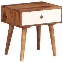 Bedside Table Solid Sheesham Wood 45x30x45 cm