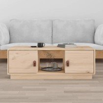 Coffee Table Black 100x50x35 cm Solid Wood Pine