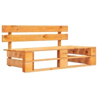 Garden Pallet Bench Wood Grey