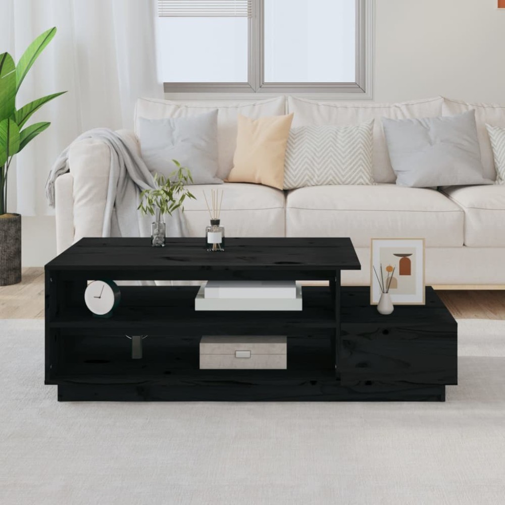 Coffee Table White 120x50x40.5 cm Solid Wood Pine