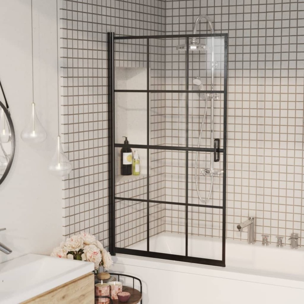 Shower Enclosure ESG 100x140 cm Black