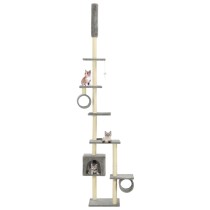 Katzen-Kratzbaum mit Sisal-Kratzsäulen 260 cm Beige