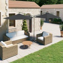 Double Parasol with Steel Pole Sand 600 cm