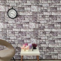 3D Wall Panels with Light Grey Brick Design 10 pcs EPS