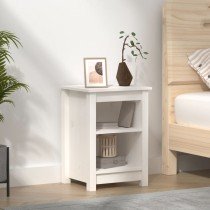 Bedside Cabinets 2 pcs White 40x35x55 cm Solid Wood Pine