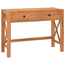 Desk with 2 Drawers 140x40x75 cm Teak Wood