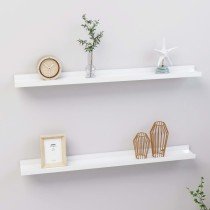 Wall Shelves 2 pcs Concrete Grey 40x9x3 cm