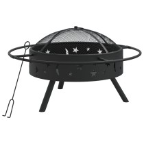 Fire Pit with Poker 70 cm XXL Steel