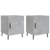 Bedside Cabinets 2 pcs Concrete Grey 40x40x50 cm Engineered Wood